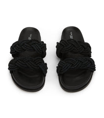 Lucky Black Rope Sandals - Tony Bianco Online Shop