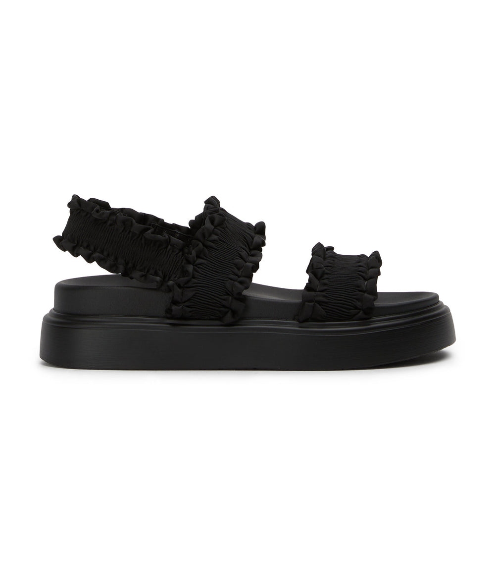 Jerry Black Ruffle Sandals - Tony Bianco On Sale