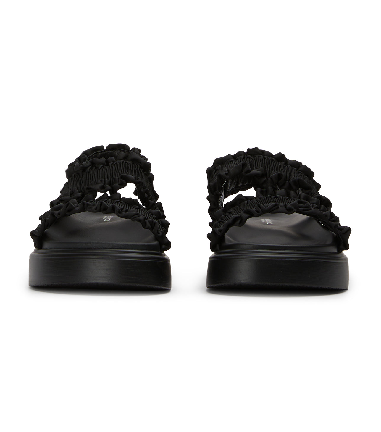 Jerry Black Ruffle Sandals - Tony Bianco On Sale