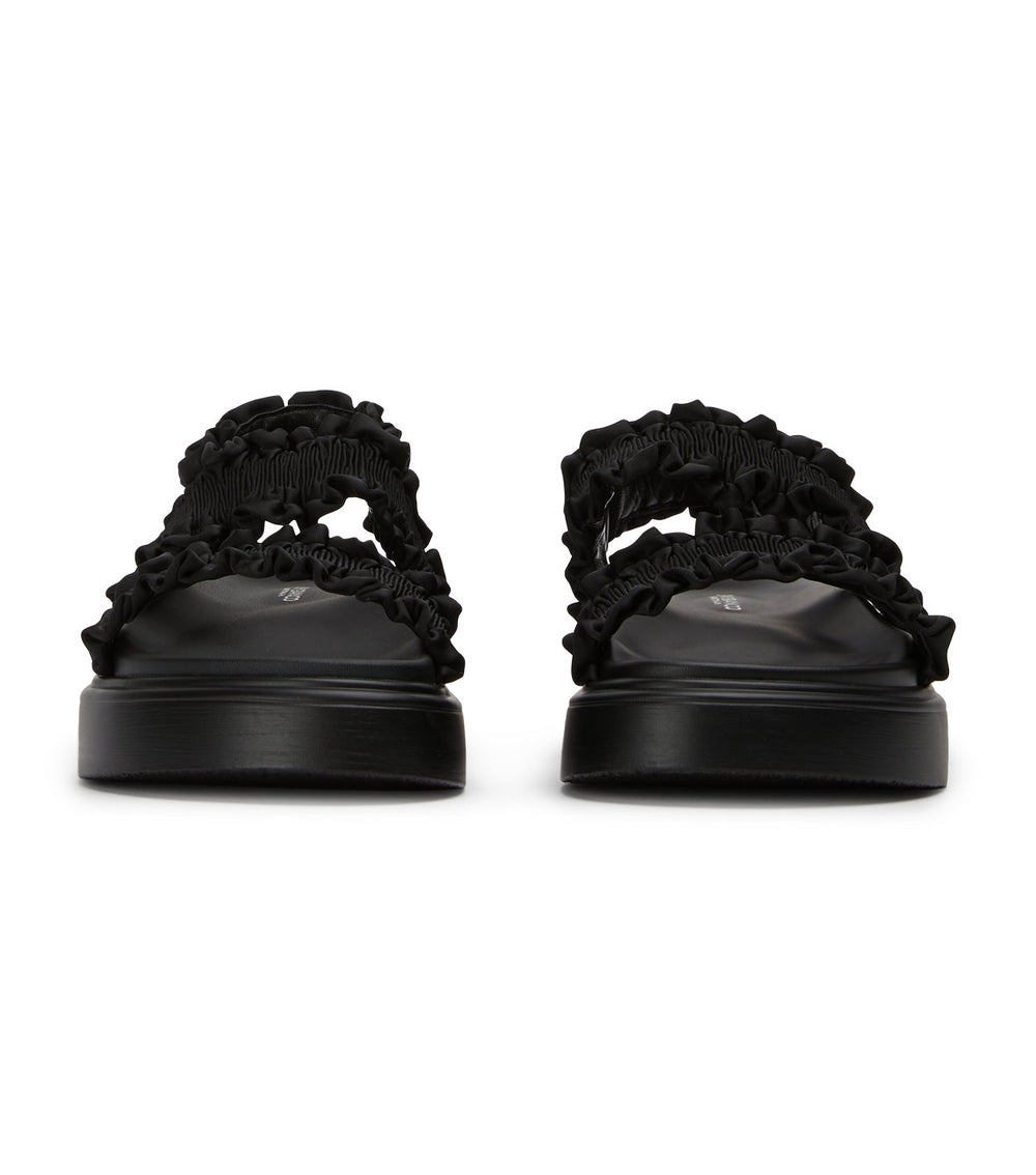 Jerry Black Ruffle Sandals - Tony Bianco On Sale