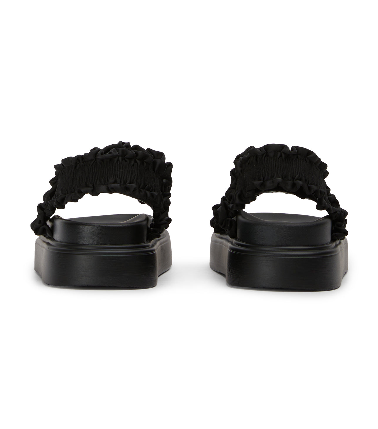 Jerry Black Ruffle Sandals - Tony Bianco On Sale
