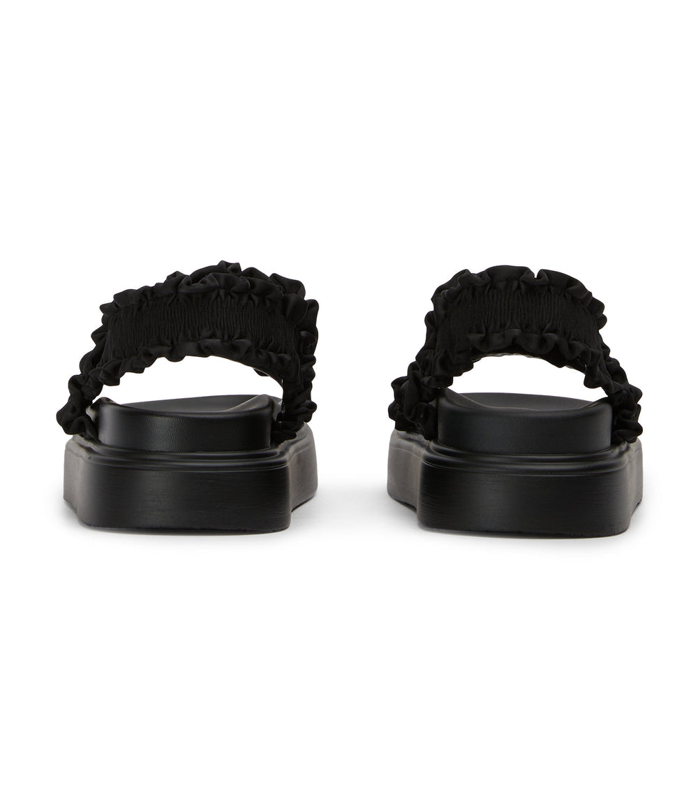Jerry Black Ruffle Sandals - Tony Bianco On Sale