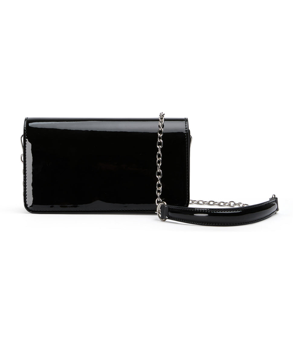 Mags Black Patent Shoulder Bag - Tony Bianco On Sale