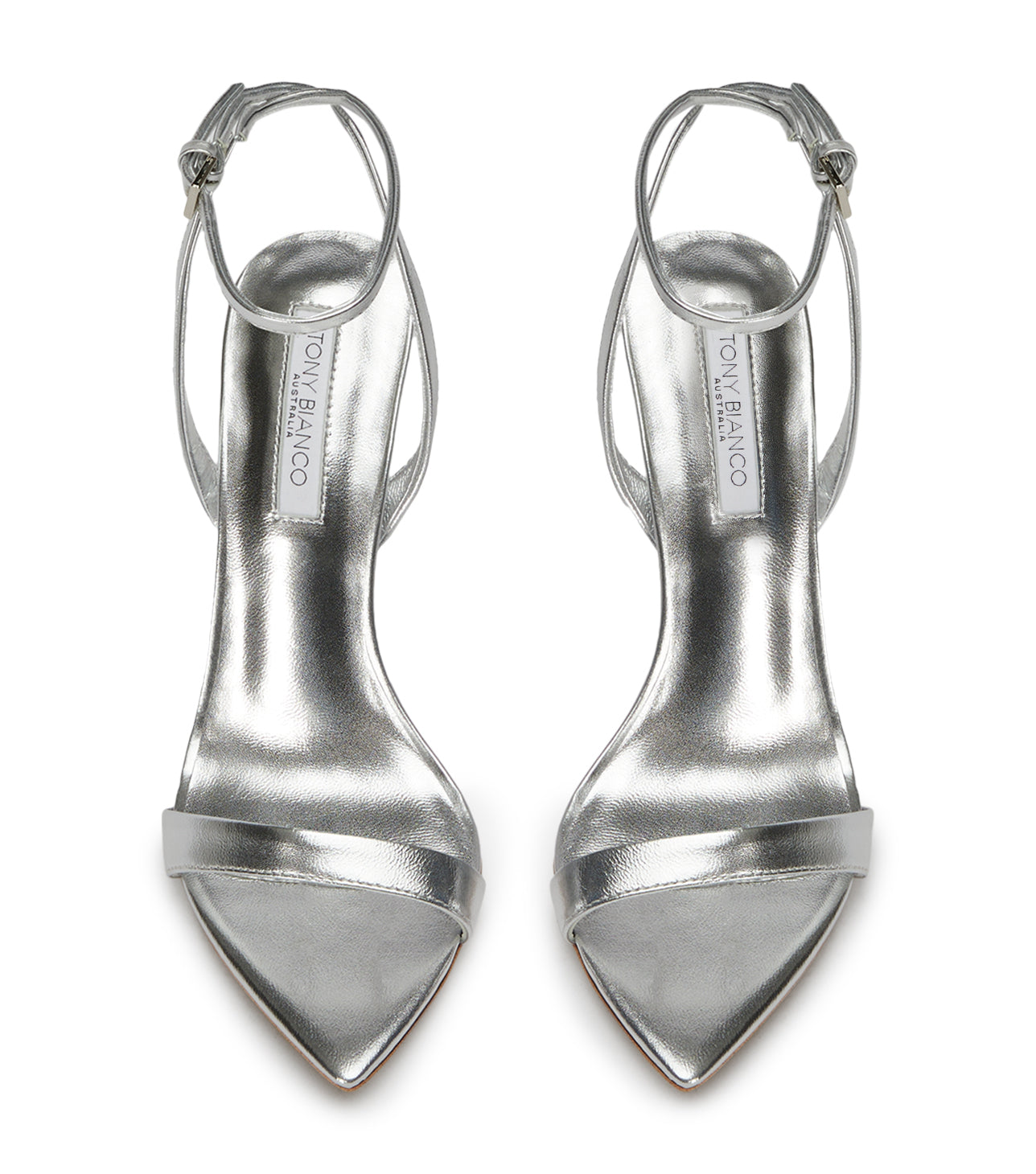 Milos Silver Nappa Metallic Heels - Tony Bianco On Sale