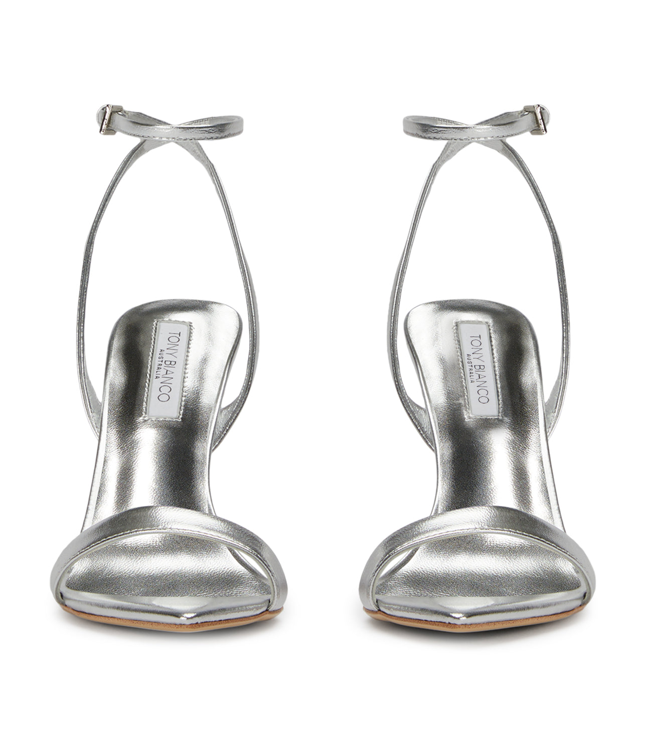 Milos Silver Nappa Metallic Heels - Tony Bianco On Sale