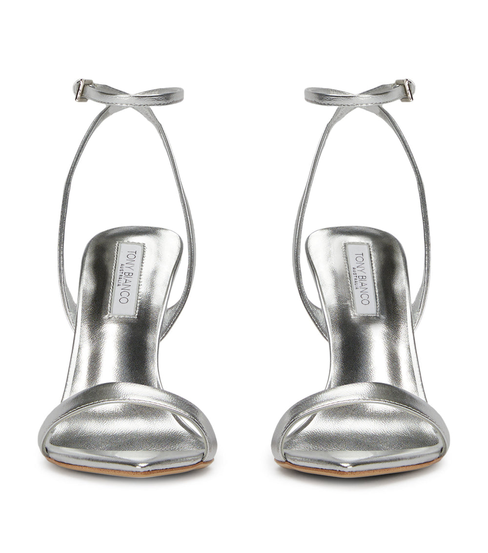 Milos Silver Nappa Metallic Heels - Tony Bianco On Sale