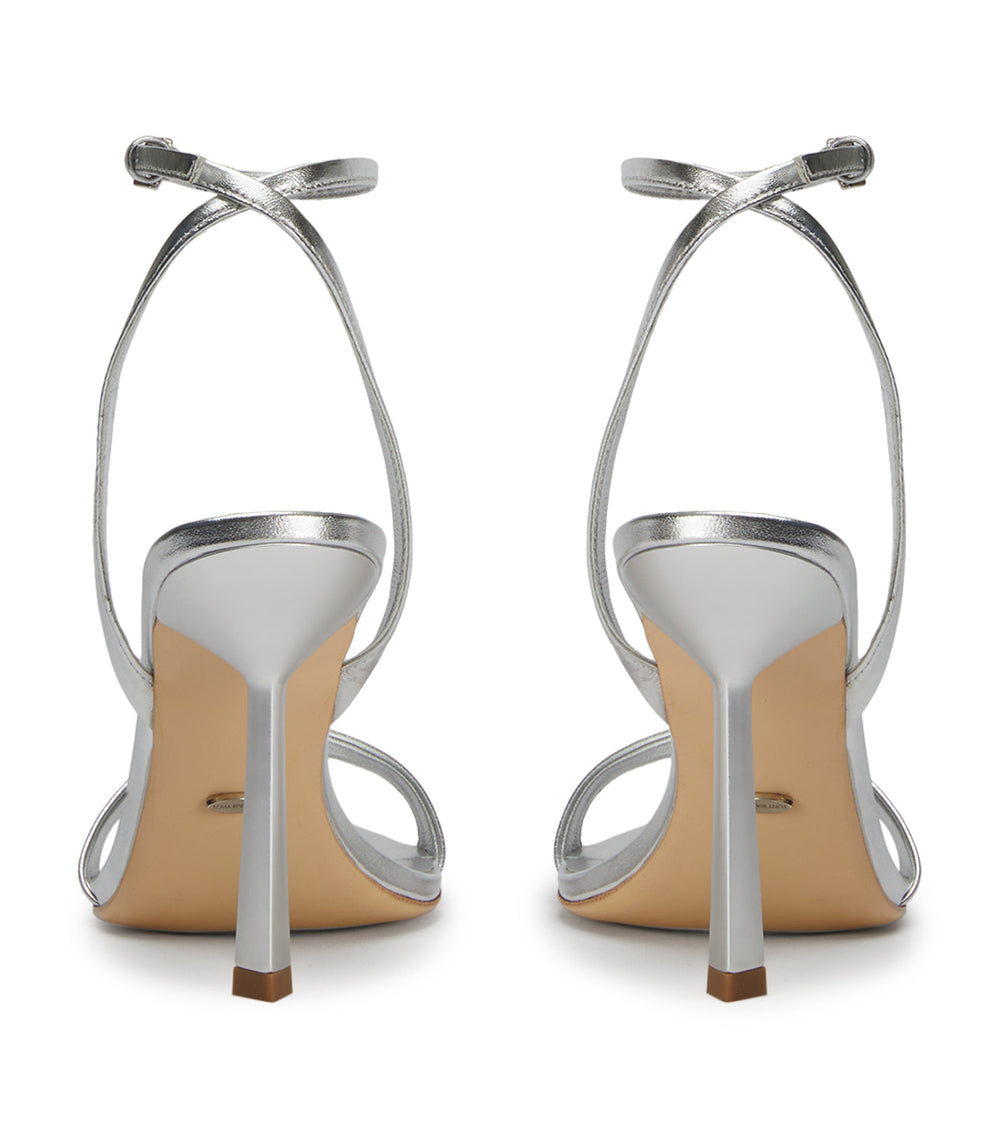 Milos Silver Nappa Metallic Heels - Tony Bianco On Sale