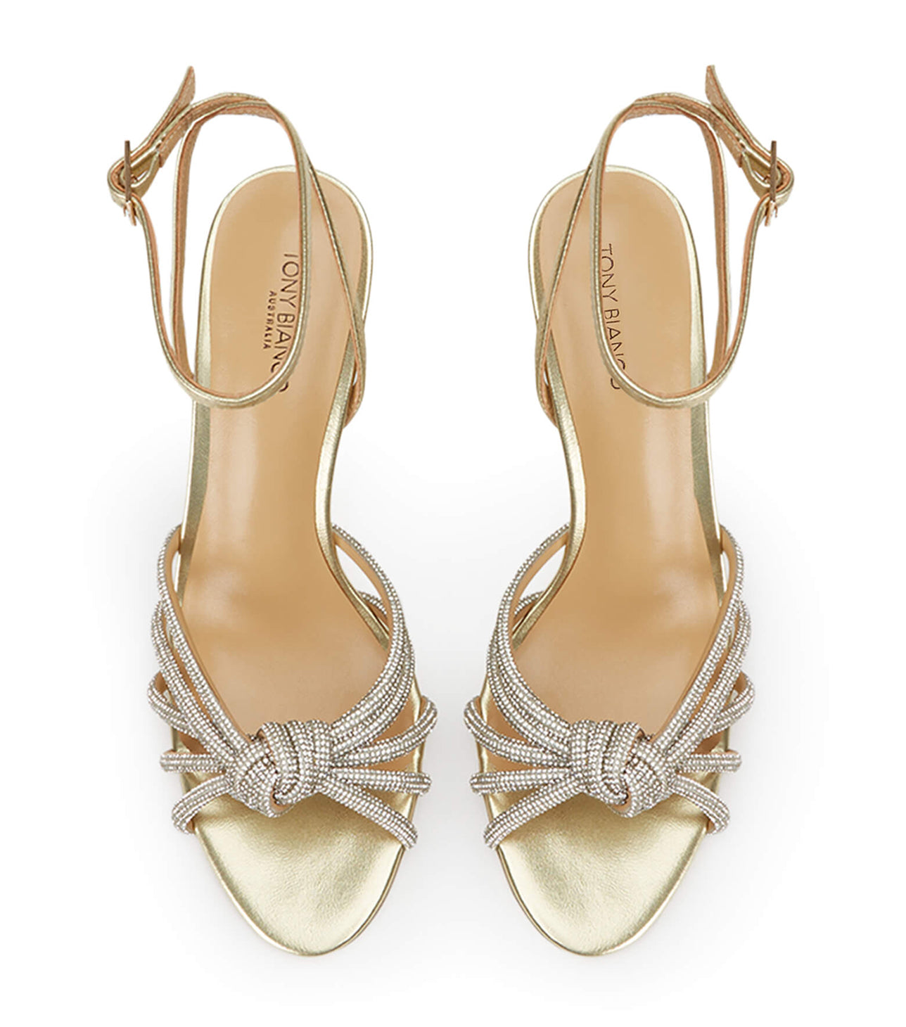 Helena Gold Nappa Metallic Heels - Tony Bianco US