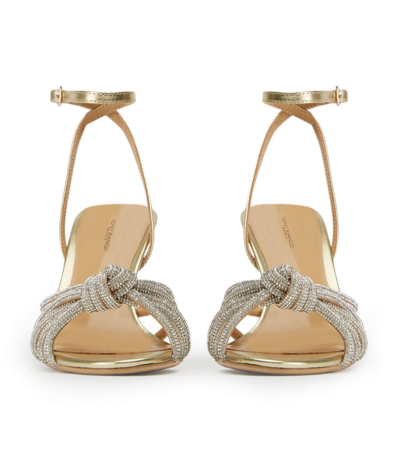 Helena Gold Nappa Metallic Heels - Tony Bianco US