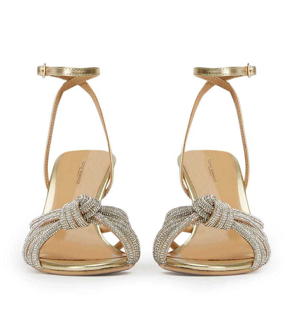 Helena Gold Nappa Metallic Heels - Tony Bianco US
