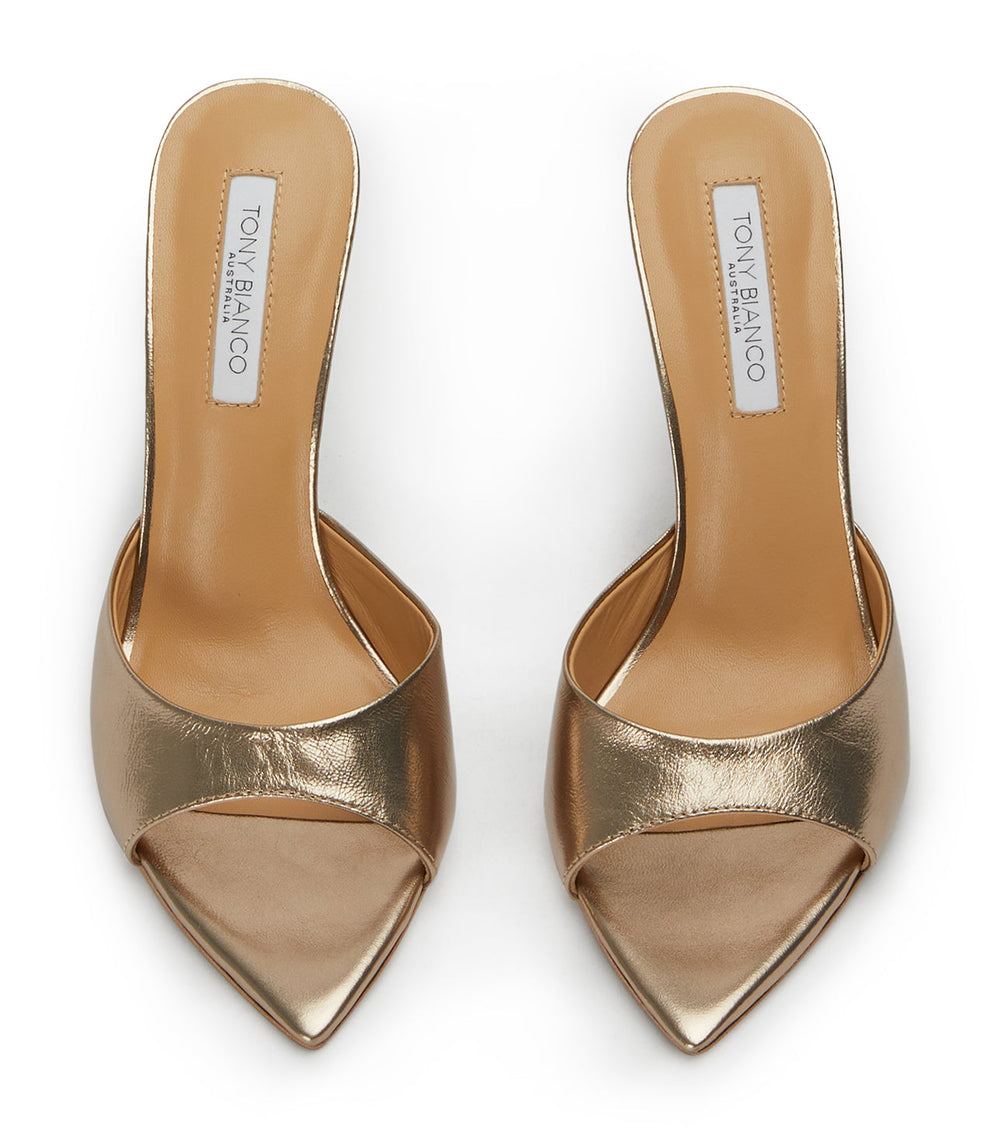 Malibu Amber Nappa Metallic Heels - Tony Bianco For Sale