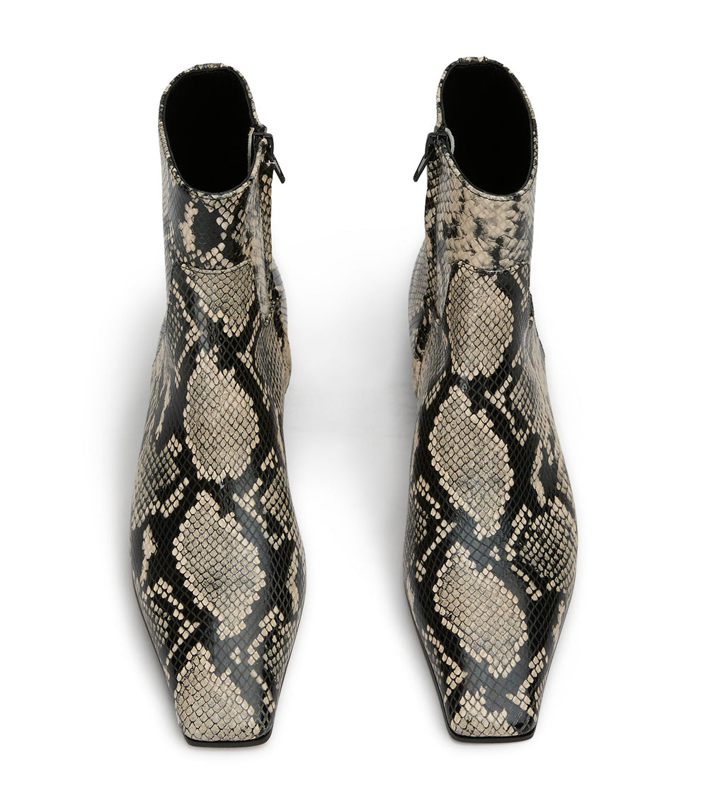 Rupert Ecru Snake Ankle Boots - Tony Bianco On Sale