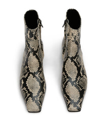 Rupert Ecru Snake Ankle Boots - Tony Bianco On Sale