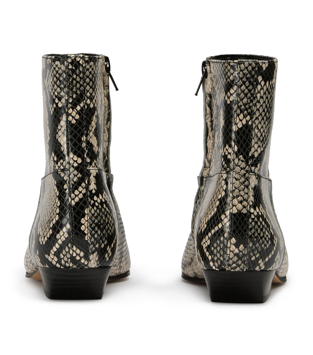 Rupert Ecru Snake Ankle Boots - Tony Bianco On Sale