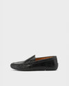 Black, Embossed Leather