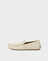 Beige, Embossed Leather