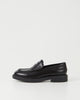 Black, Polished Leather