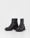Black, Leather Imitation