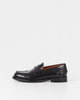Black, Polished Leather