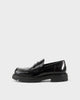 Black, Polished Leather