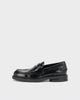 Black, Polished Leather