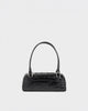 Black, Embossed Leather