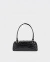 Black, Embossed Leather
