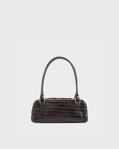 Brown, Embossed Leather